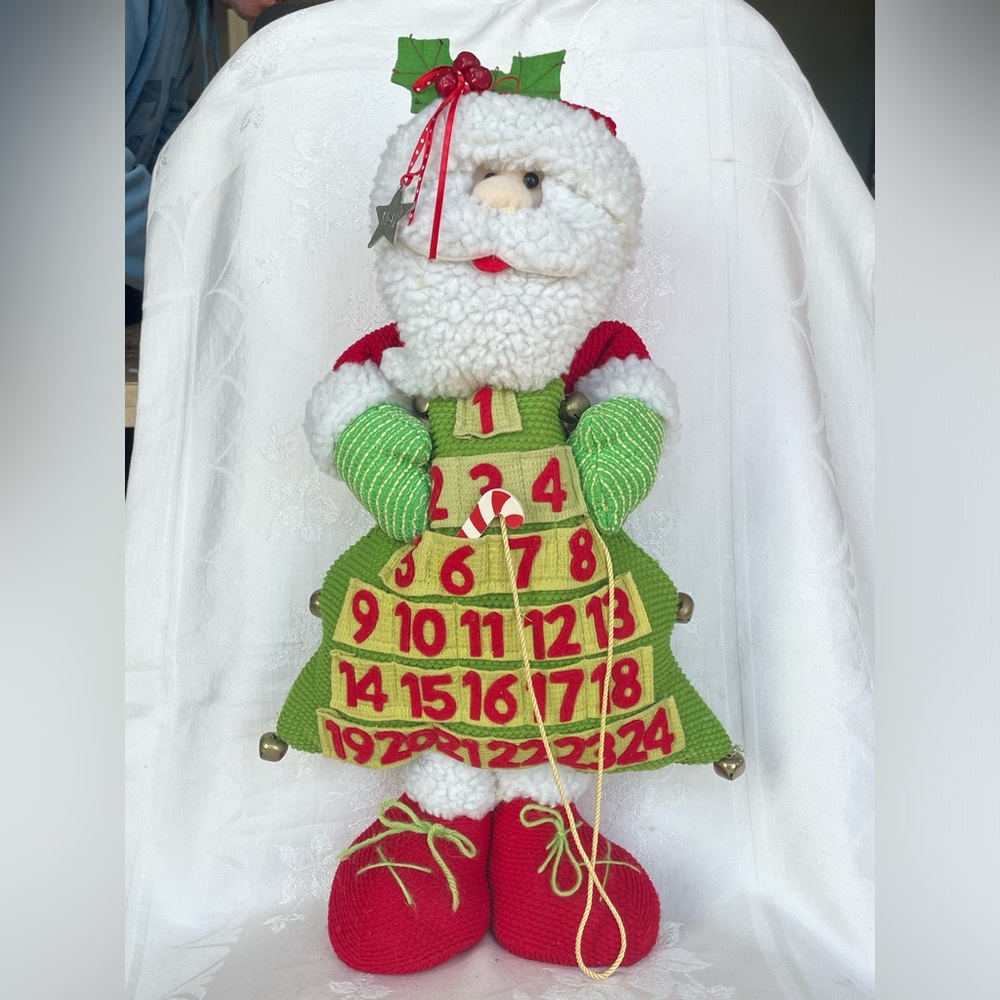 Mikasa Plush Santa Advent Calendar Christmas Countdown Standing 20”